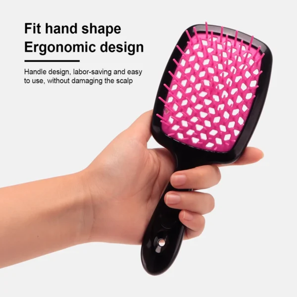 Air Cushion Comb Tangled Hair Comb Hair Brush Massage Anti-static Hollow Out Wet Curly Hair Brushes Barber Styling Tool - Image 2