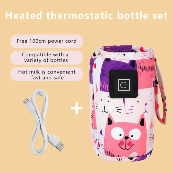 USB Milk Water Warmer, Travel Stroller Insulated Bag, Nursing Bottle Heater, Portable Bottle Feeding Warmer ,Christmas, Hallowee - Image 7