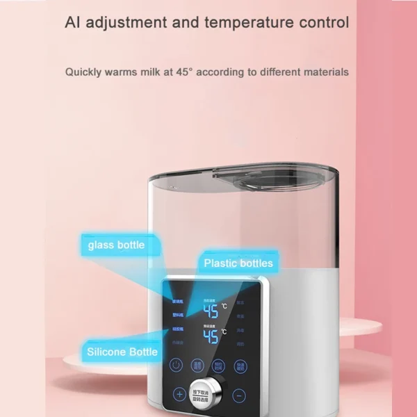 Multi function Baby Bottle Warmer Heater Sterilizer 8-in-1 Fast Milk Warmer with Timer Breast Milk or Formula Fits 2 Bottles - Image 4