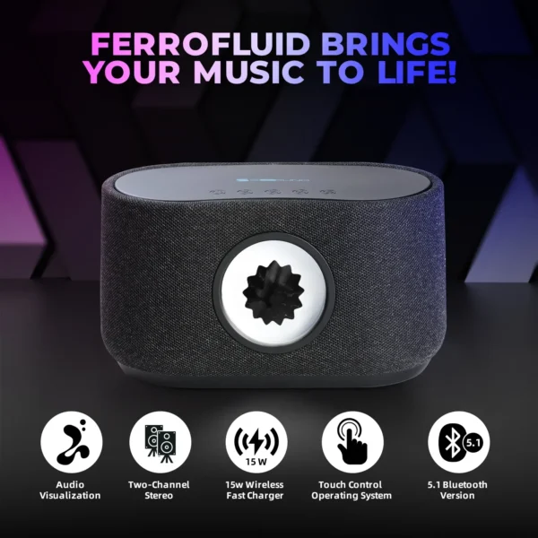 Acoustic Magnetic Fluid Bluetooth Speaker with Wireless Charging Function HIFI Visualization Floating Ferrofluid Symbiotic Box - Image 11