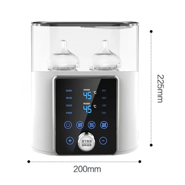 Multi function Baby Bottle Warmer Heater Sterilizer 8-in-1 Fast Milk Warmer with Timer Breast Milk or Formula Fits 2 Bottles - Image 2