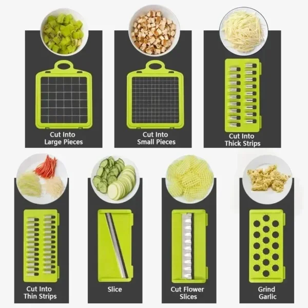 14/16 in 1 Multifunctional Vegetable Chopper Handle Food Grate Food Chopper Vegetable Slicer Dicer Cut Kitchen Items cocina - Image 5