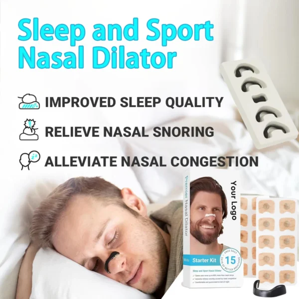 Sport Nasal Dilator Sleep Nasal Breathing Dilators Starter Kit Nose Breathe Strips Magnetic Nasal Strips Reduce Snoring - Image 13