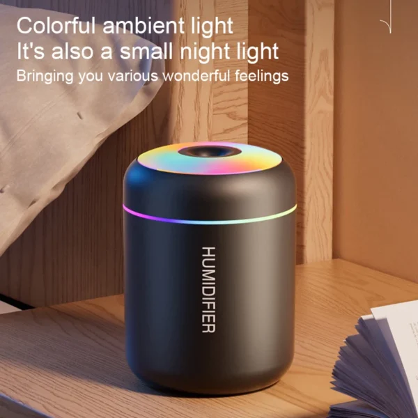 180ML Mini Air Humidifier USB Aroma Diffuser Essential Oil Purifier Mist Maker Colorful Lights humidificador For Home Car Office - Image 4