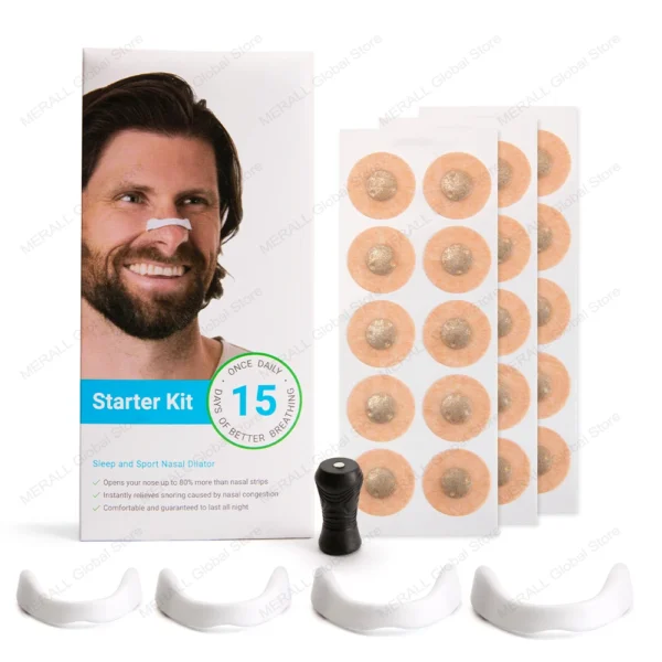 Sport Nasal Dilator Sleep Nasal Breathing Dilators Starter Kit Nose Breathe Strips Magnetic Nasal Strips Reduce Snoring - Image 7