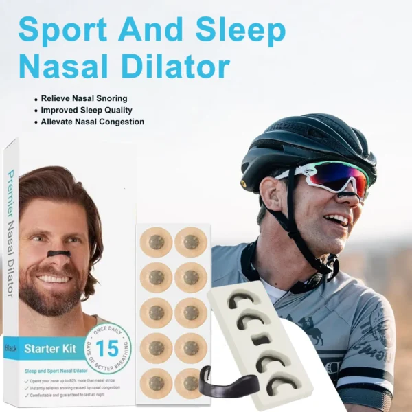 Sport Nasal Dilator Sleep Nasal Breathing Dilators Starter Kit Nose Breathe Strips Magnetic Nasal Strips Reduce Snoring - Image 4